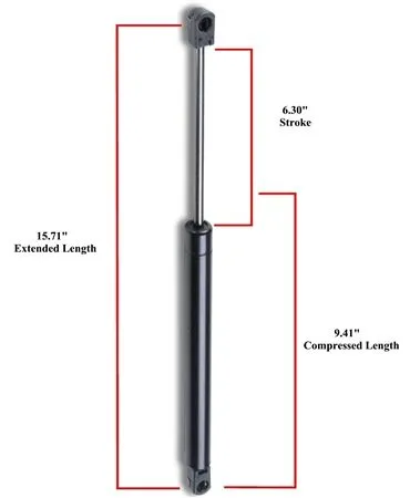 Gas Prop 15.71" Ext Length,  6